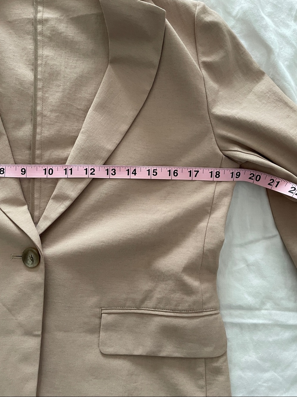UNIQLO Tan Crisp Linen/Cotton Poplin Blend Blazer Unlined, Light Fabric - Picture 9 of 11